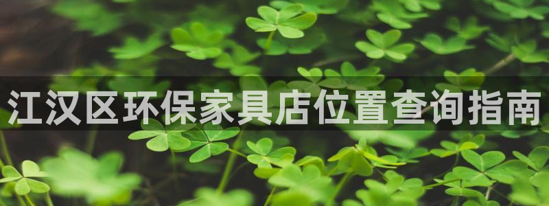 杏耀平台登陆官网：江汉区环保家具店位置查询指南