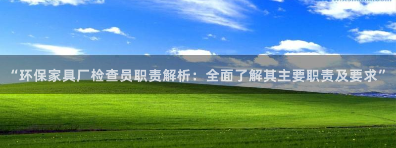 杏耀平台登录网址：“环保家具厂检查员职责解析：全面了解其主要